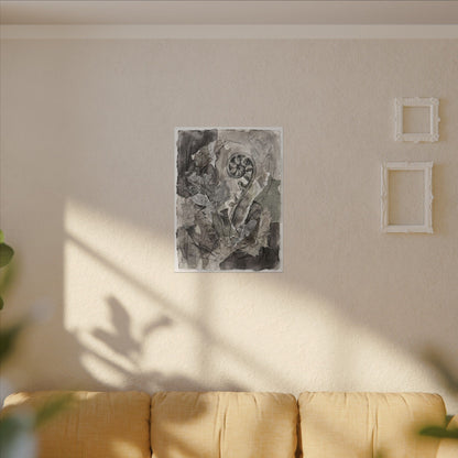 Japandi Fern Unfurling in Overcast | Texture Canvas Art