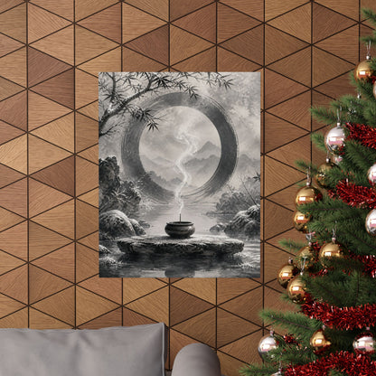 Dappled Incense Smoke Wall Art Print - Zen Seijaku