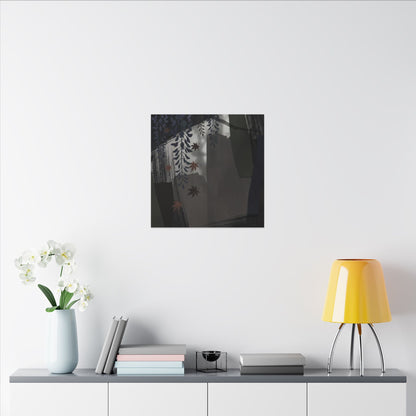 Wisteria Autumn Canvas Art | Dark Japandi Moody Design