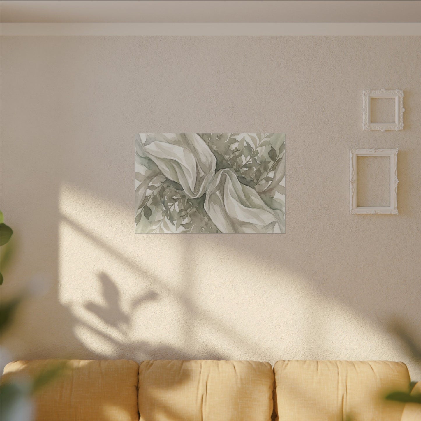 Summer Silk Drape Watercolor Canvas Art | Cozy Decor