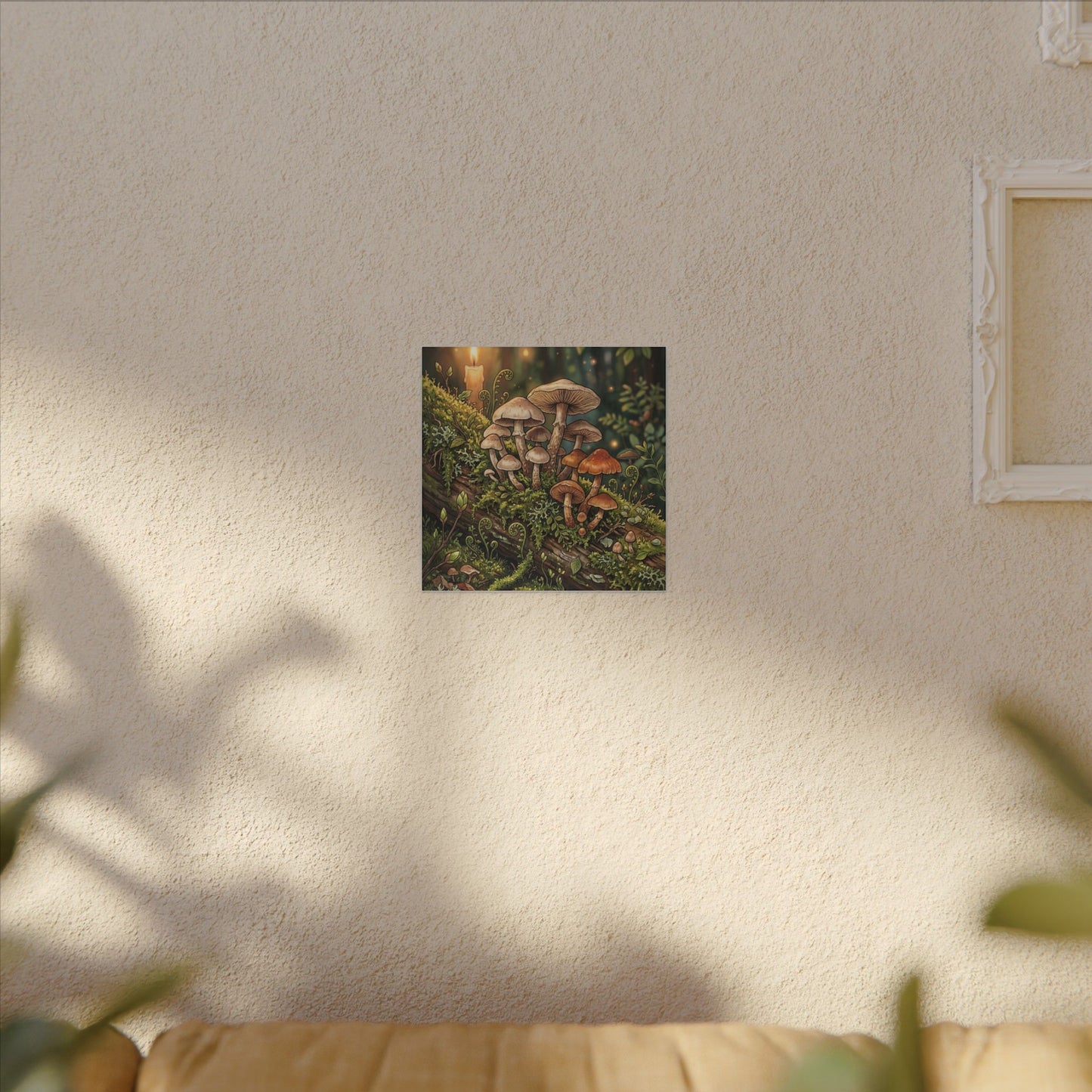 Spring Wild Mushrooms Herbarium Canvas Art | Rustic Decor