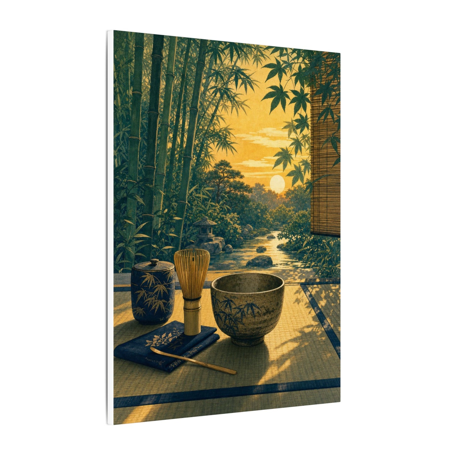 Ma Tea Ceremony Canvas Art - Zen Ukiyo E Inspired