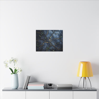 Cracked Earth Spring Canvas Art | Kintsugi Healing Design