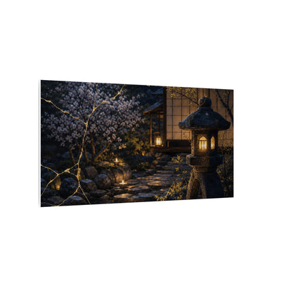 Seijaku Moonlit Garden Canvas Art - Kintsugi Gold Vein