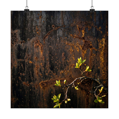 Rust Patina Wall Art Print | Spring Dark Japandi Moody Minimal Art