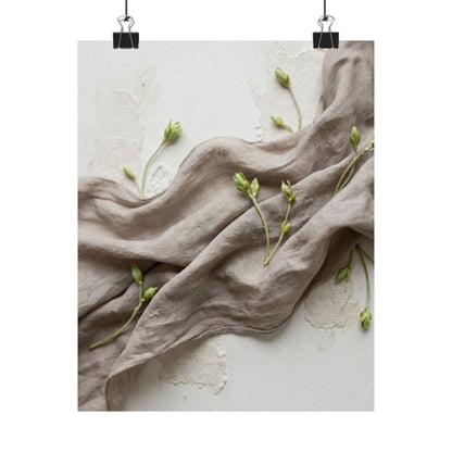 Silk Drape Wall Art Print | Spring Japandi Texture Art