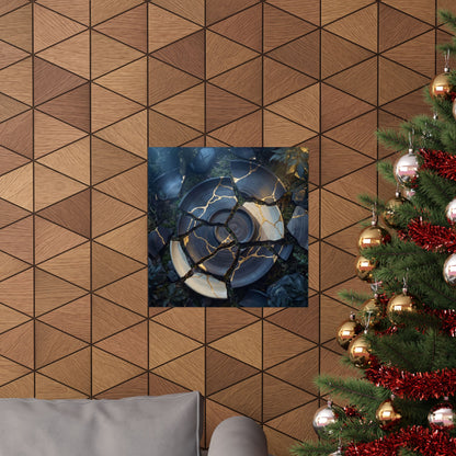 Summer Broken Pottery Gold Vein Wall Art Print | Philosophical Decor