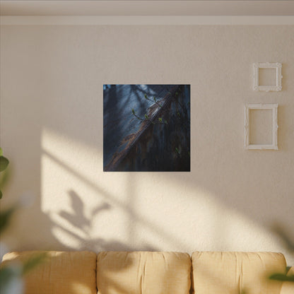 Rust Patina Canvas Art | Spring Dark Japandi Shadow Zen Art
