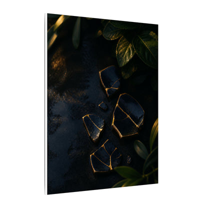 Summer Broken Pottery Moody Minimal Canvas Art | Atmospheric Decor