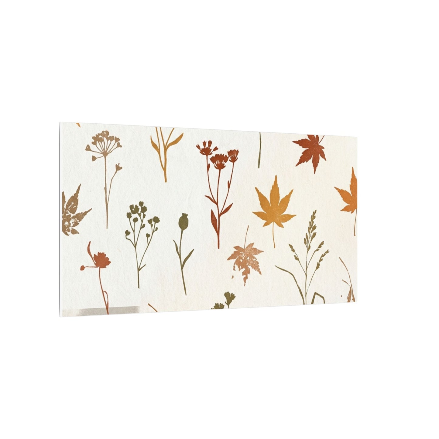 Autumn Dried Flowers Japanese Pattern Canvas Art | Elegant Decor