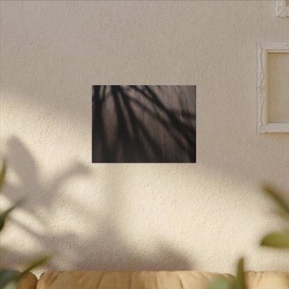 Dark Japandi Shadow Play in Dawn | Moody Minimal Canvas Art
