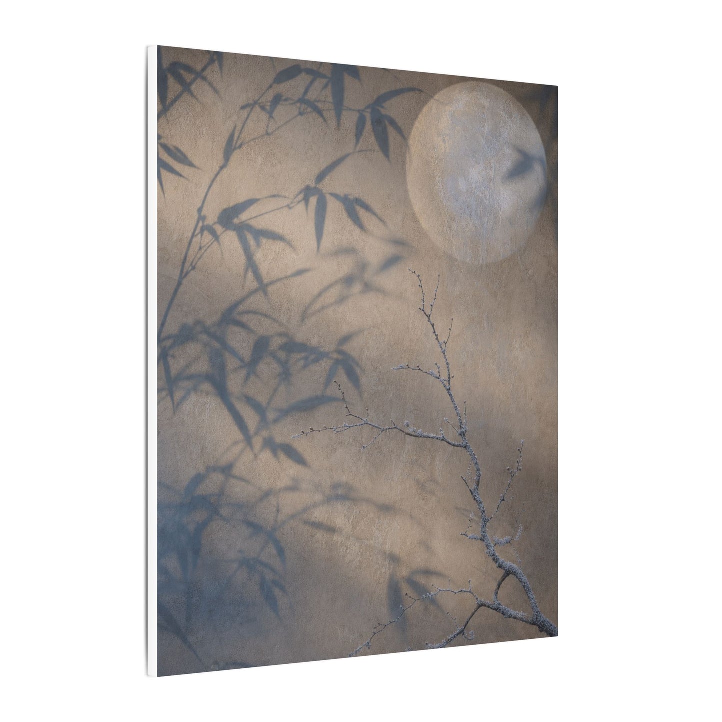Shadow Play Canvas Art | Winter Japandi Japanese Pattern Art