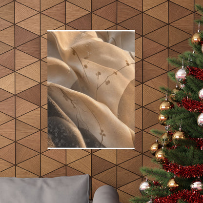 Silk Drape Winter Wall Art Print | Japandi Cozy Design