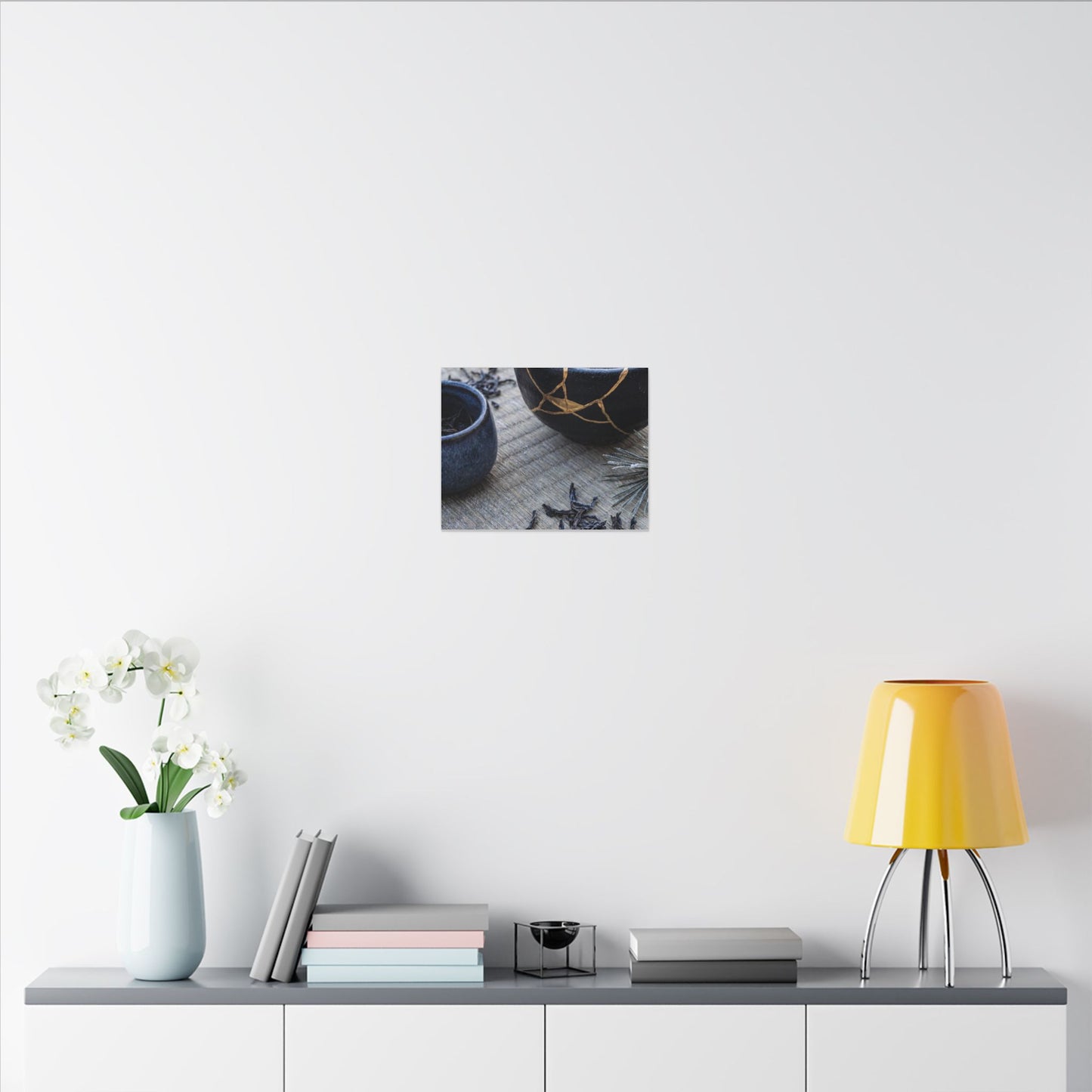 Kintsugi Tea Ceremony in Overcast | Gold Vein Canvas Art