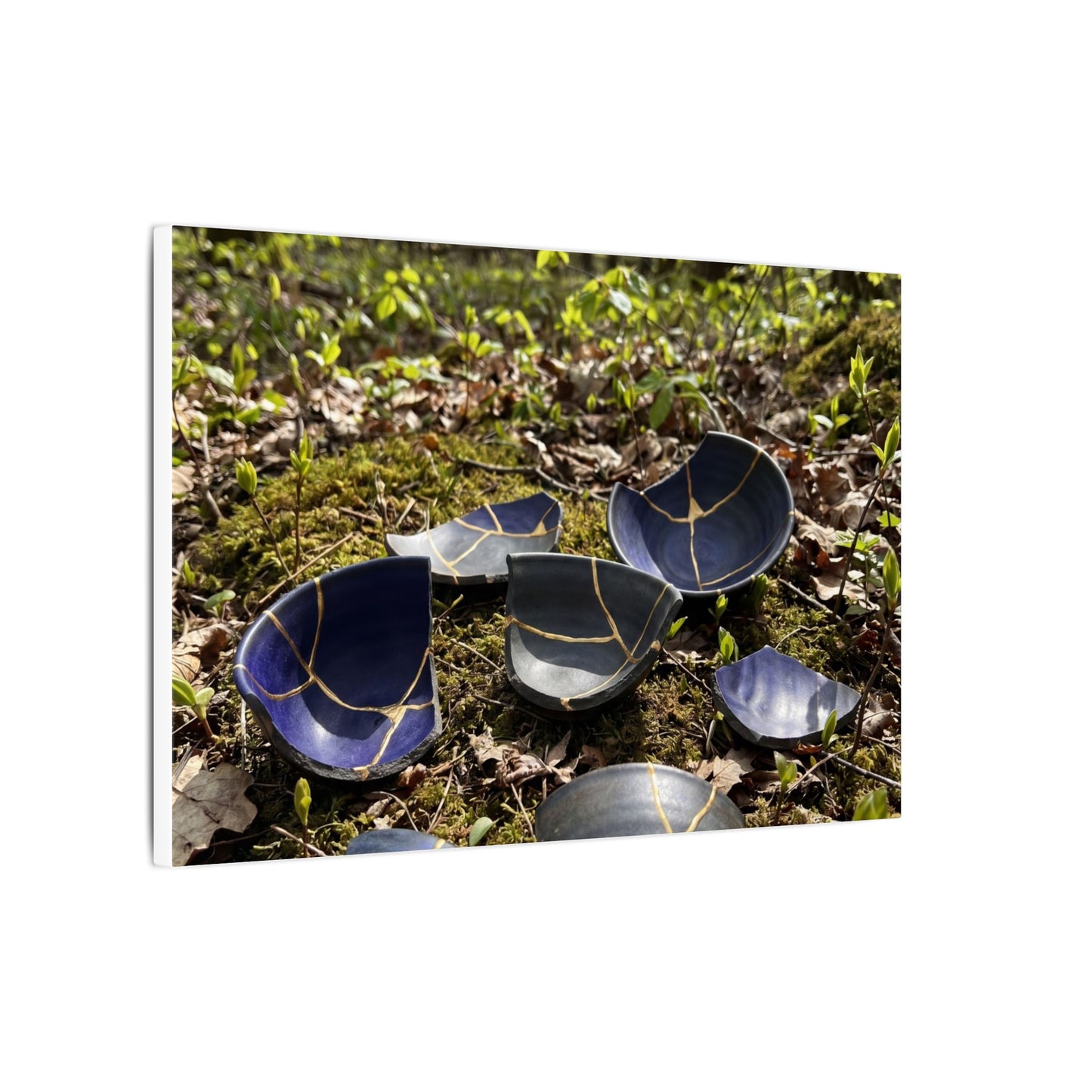 Philosophical Broken Pottery Canvas Art - Broken Beauty Kintsugi