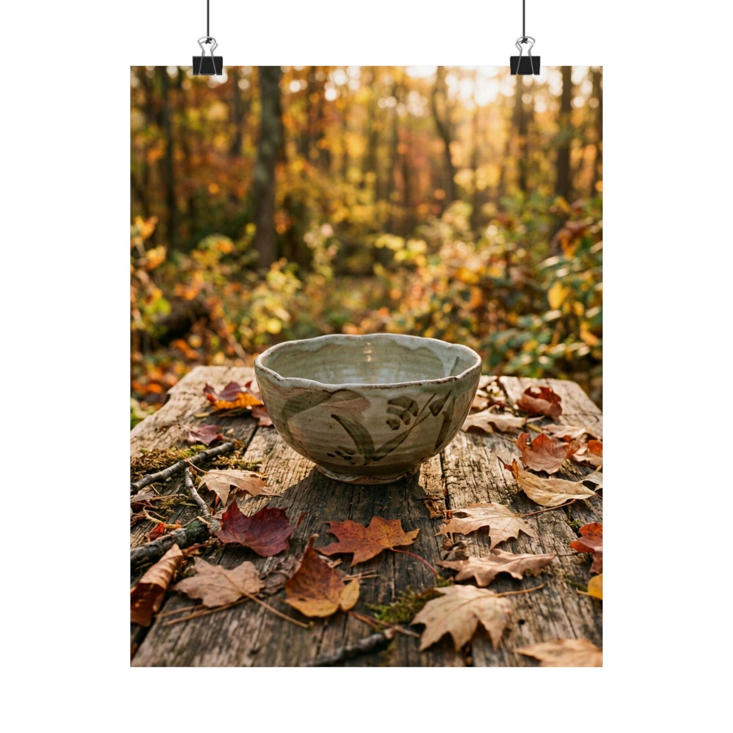 Fukinsei Ceramic Bowl Wall Art Print - Japandi Japanese Pattern Art Print