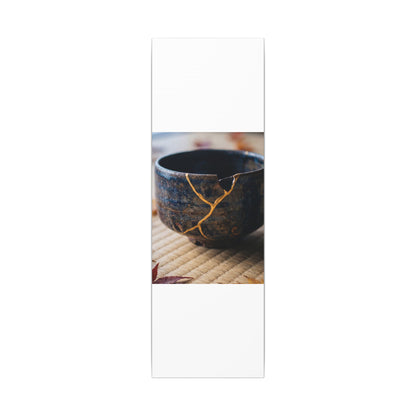 Tea Ceremony Autumn Canvas Art | Kintsugi Healing Design