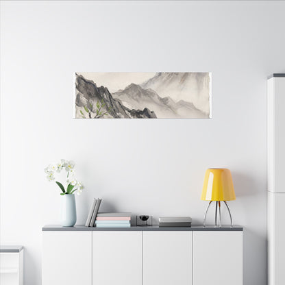 Spring Mountain Mist Texture Canvas Art | Warm Decor