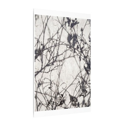 Winter Shadow Play Japanese Pattern Canvas Art | Elegant Decor