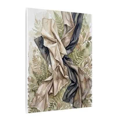 Silk Drape Summer Canvas Art | Japandi Cozy Design