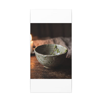 Ceramic Bowl Spring Canvas Art | Japandi Neutral Design