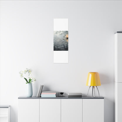 Water Ripple Sumi E Canvas Art | Calm Zen Art