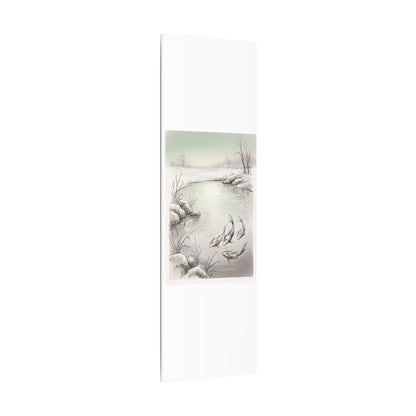 Koi Pond Minimal Line Canvas Art | Cozy Japandi Art