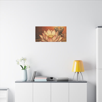 Fukinsei Dried Flowers Canvas Art - Japandi Texture