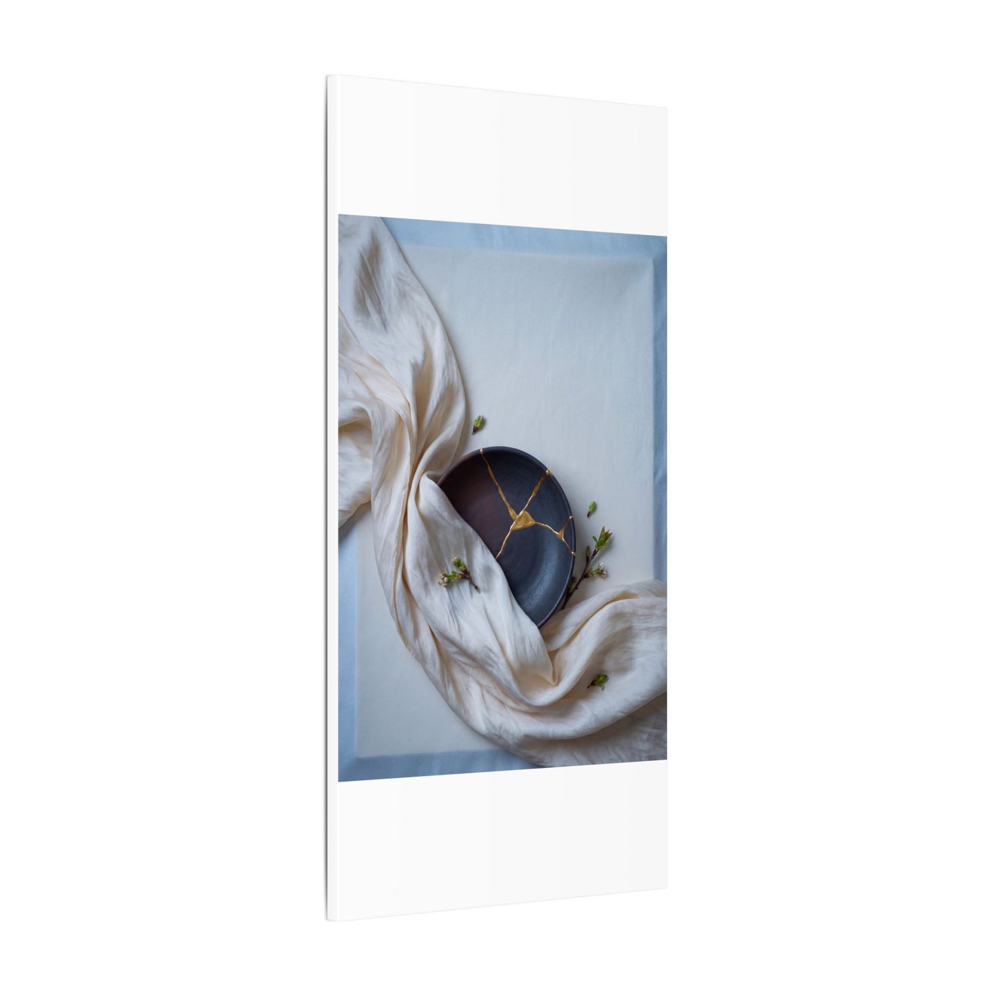Ma Silk Drape Canvas Art - Kintsugi Gold Repair