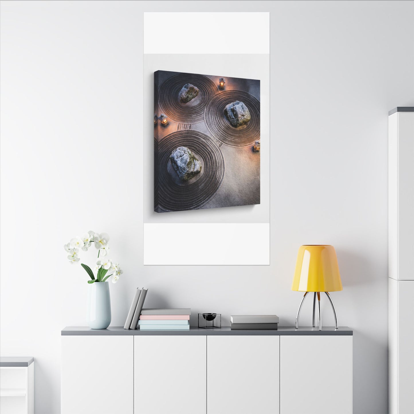 Candlelight Rock Garden Canvas Art - Japandi Ma