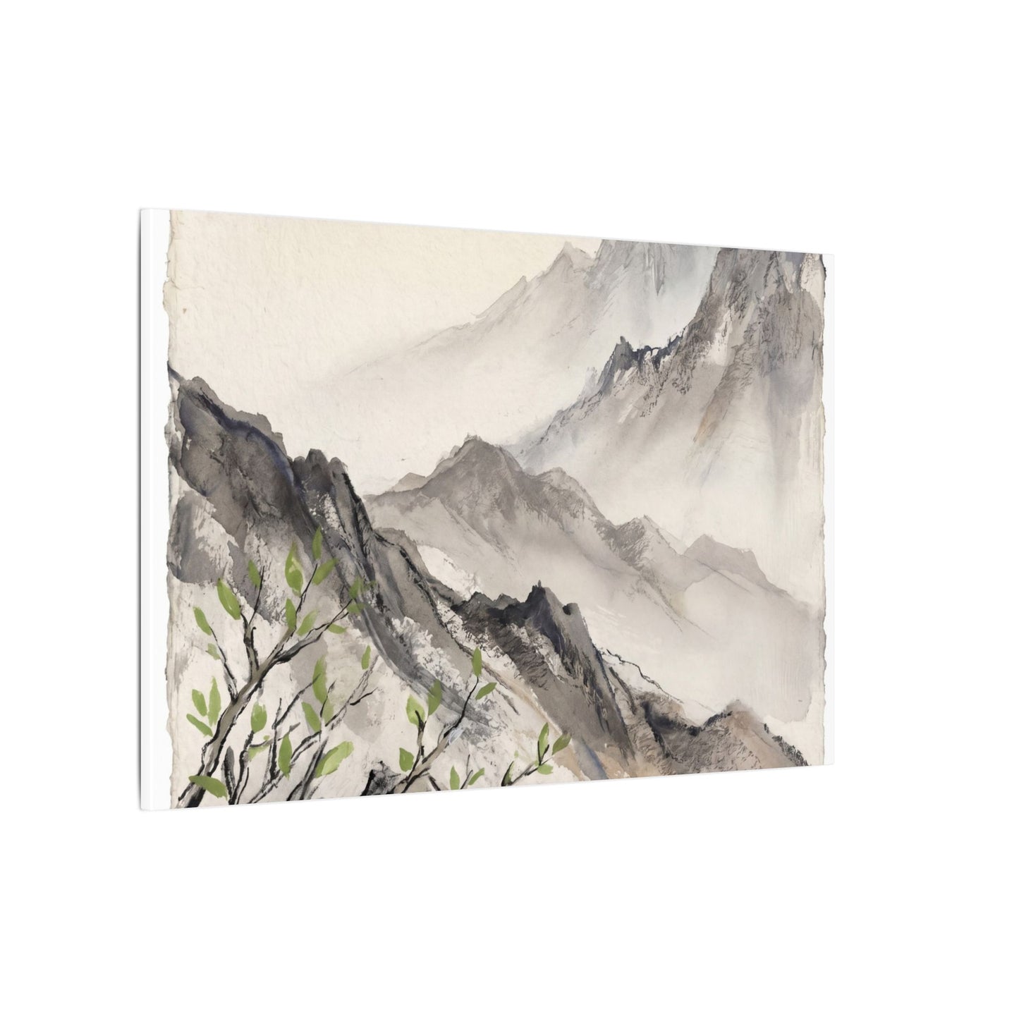 Spring Mountain Mist Texture Canvas Art | Warm Decor