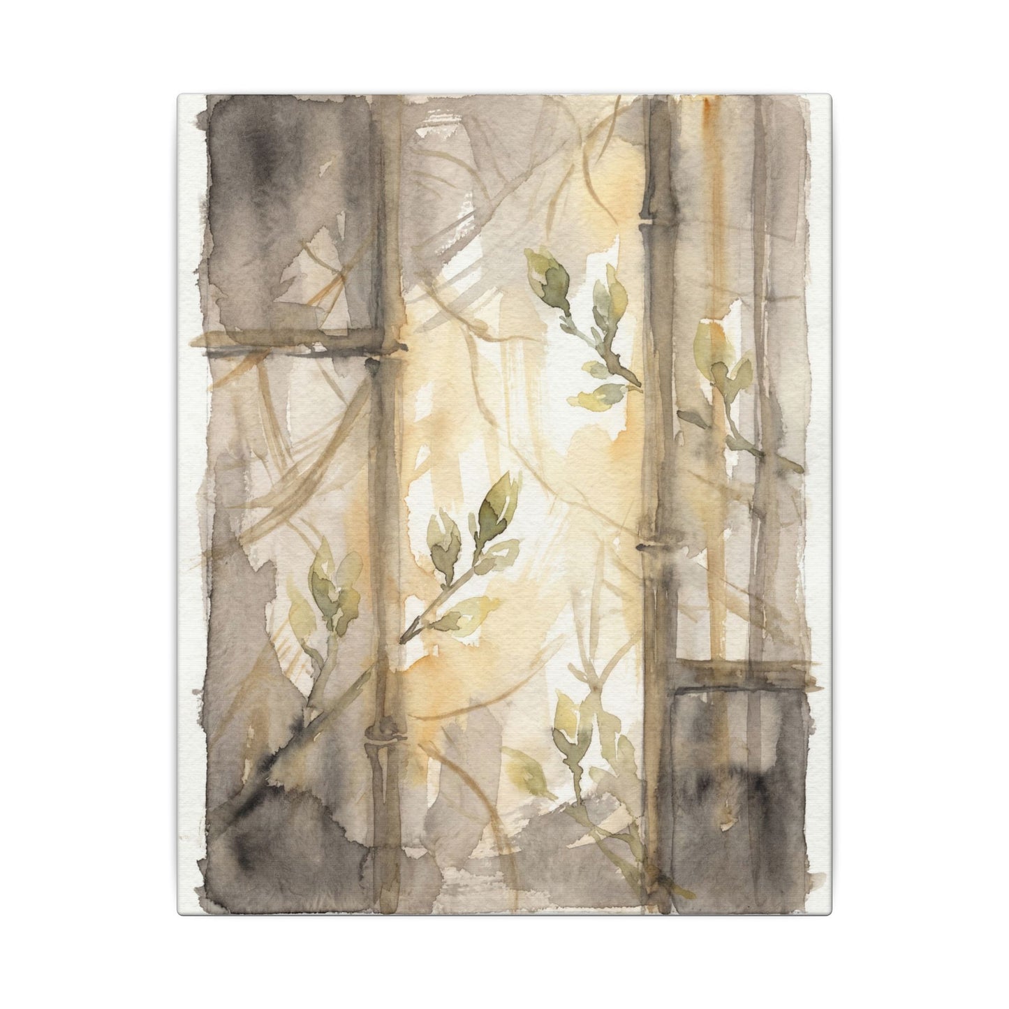 Shoji Screen Spring Canvas Art | Japandi Cozy Design