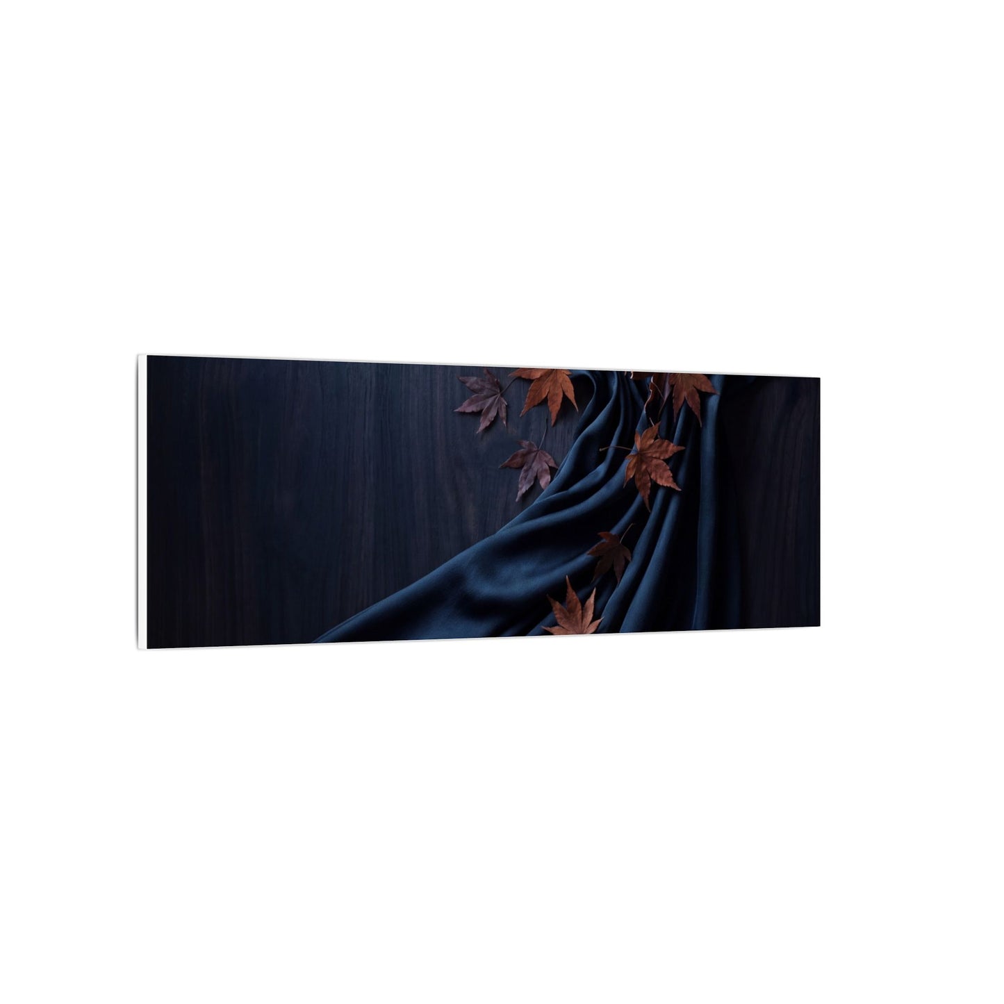 Silk Drape Autumn Canvas Art | Dark Japandi Sophisticated Design