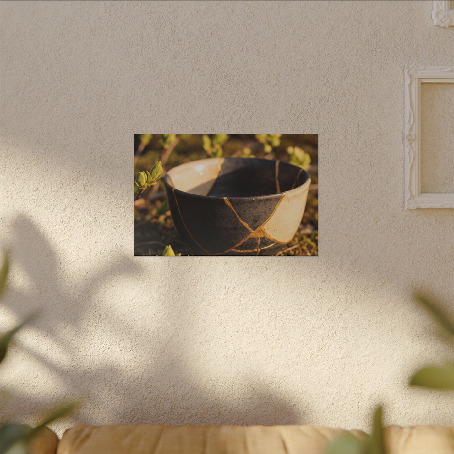 Seijaku Broken Pottery Canvas Art - Kintsugi Gold Repair