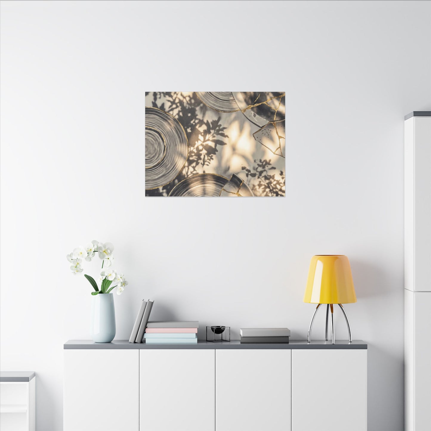 Healing Water Ripple Canvas Art - Gold Vein Kintsugi