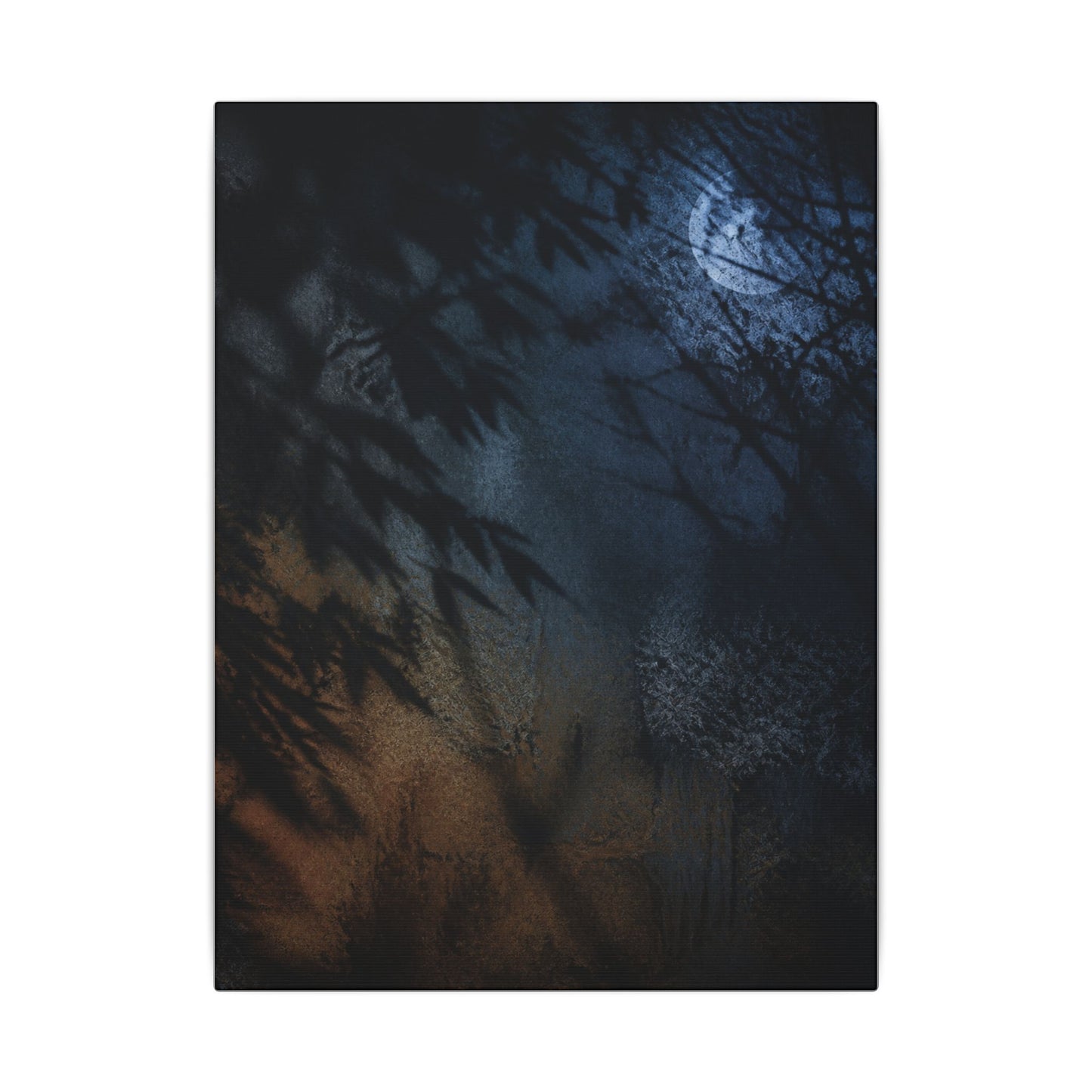Kanso Shadow Play Canvas Art - Dark Japandi Shadow Zen