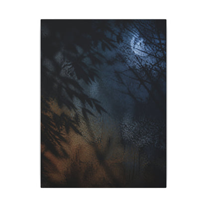 Kanso Shadow Play Canvas Art - Dark Japandi Shadow Zen