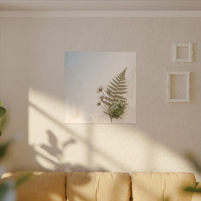 Winter Moss Close Up Herbarium Canvas Art | Enchanting Decor
