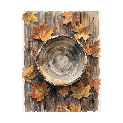 Ceramic Bowl Watercolor Wall Art Print | Elegant Japandi Art