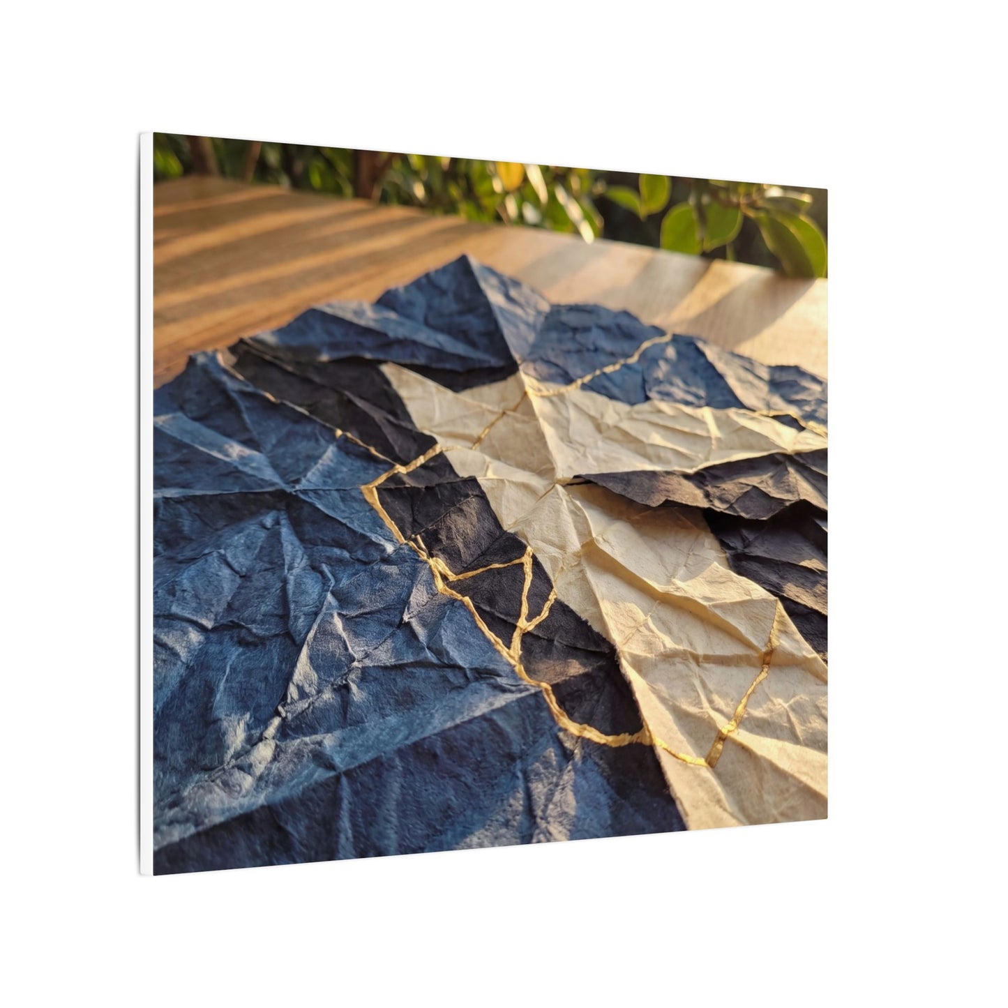 Golden Hour Paper Fold Canvas Art - Kintsugi Ma