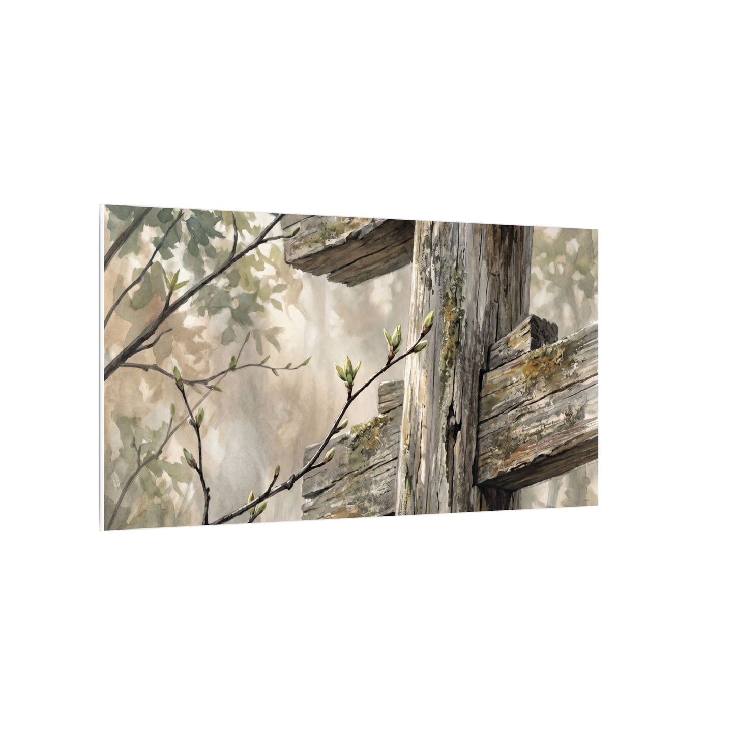 Torii Gate Spring Canvas Art | Japandi Neutral Design