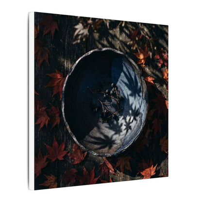 Autumn Ceramic Bowl Shadow Zen Canvas Art | Bold Decor
