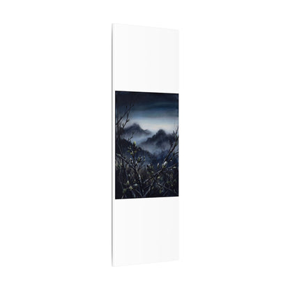 Mountain Mist Spring Canvas Art | Dark Japandi Atmospheric Design