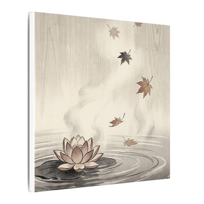 Lotus Flower Canvas Art | Autumn Zen Ukiyo E Inspired Art