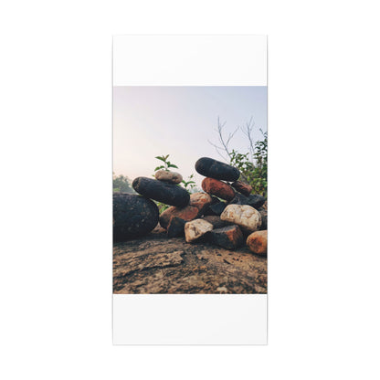River Stones Canvas Art | Spring Kintsugi Broken Beauty Art