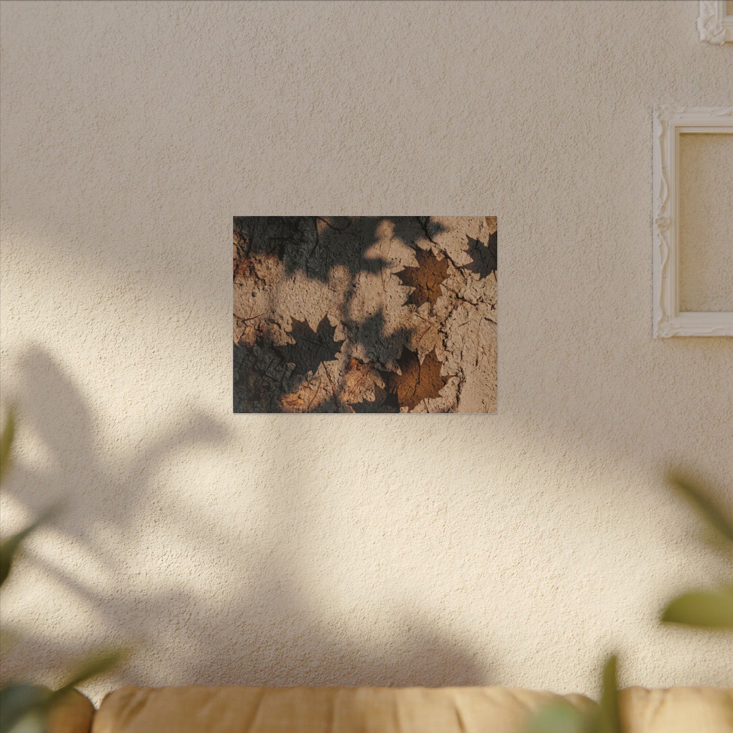 Cozy Shadow Play Canvas Art - Texture Japandi