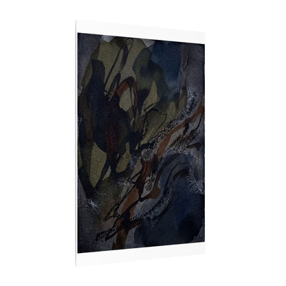 Shadow Play Winter Canvas Art | Dark Japandi Luxurious Design