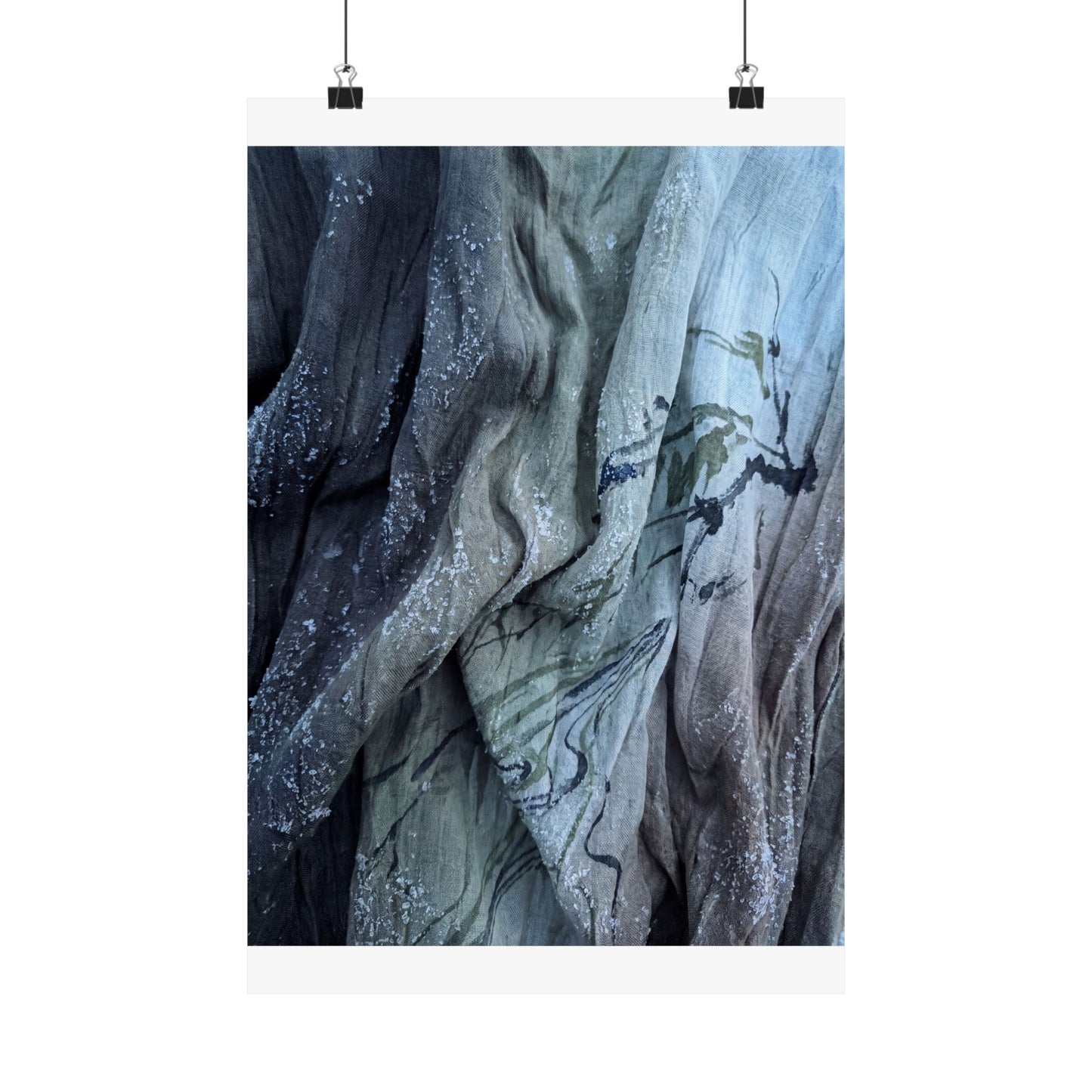 Silk Drape Winter Wall Art Print | Japandi Elegant Design