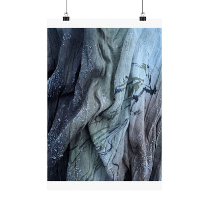 Silk Drape Winter Wall Art Print | Japandi Elegant Design