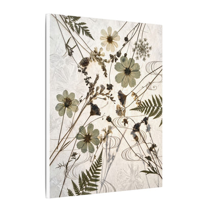 Japandi Dried Flowers in Golden Hour | Japanese Pattern Canvas Art
